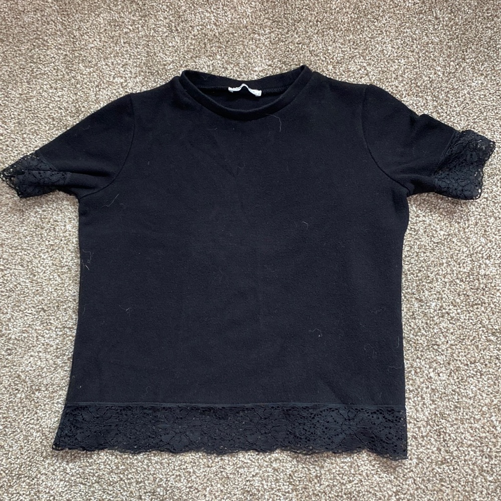Black zara too with lace details